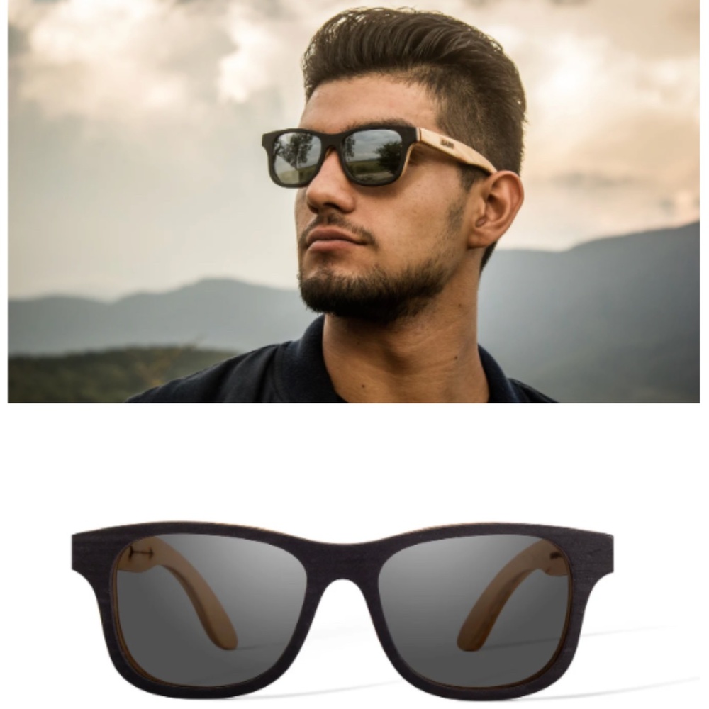 NIB: BANG Mexico: Wooden Polarized Sunglasses: Native Ebony